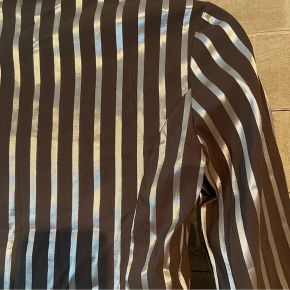 Joseph Ribkoff ‎ women’s brown striped fitted blouse - Picture 8 of 10